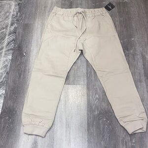 Forever 21 Men's Beige Drawstring Joggers NWT SZ Large